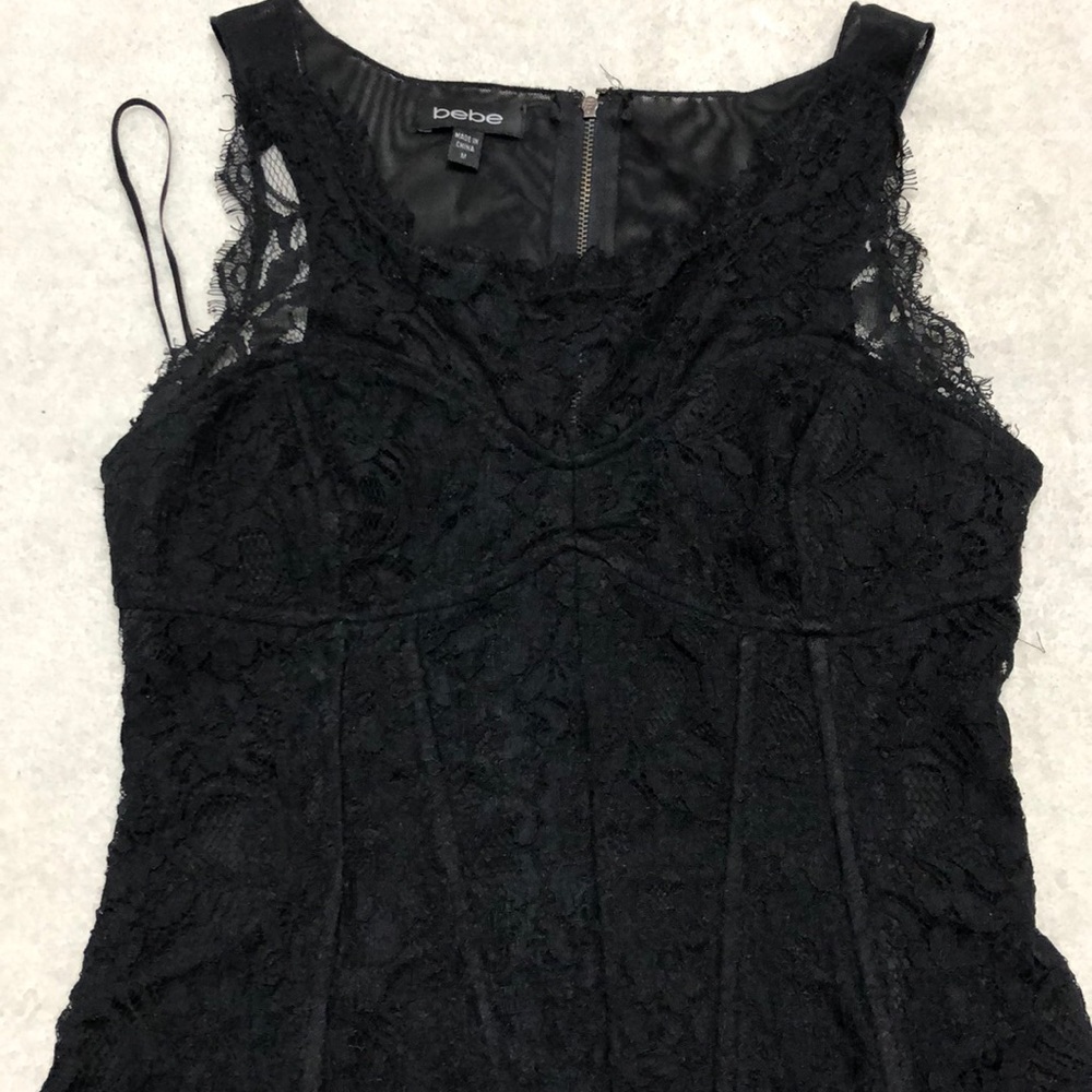 Black Bebe laced Top